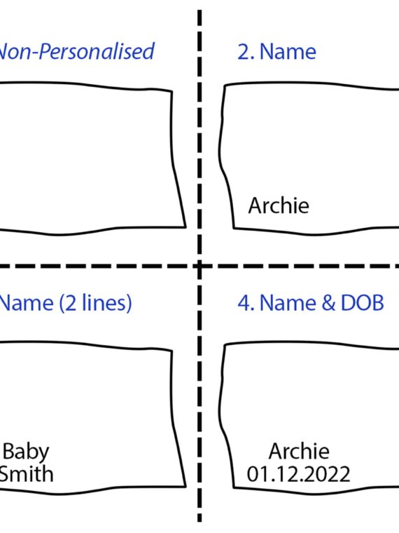 Personalised Embroidered Muslin Blanket